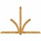 Ekena Millwork Redmond Rough Sawn Timber Gable Bracket, Western Red Cedar, 84"W x 56"H x 2"D x 4"F, 16/12 Pitch GBW084X56X0204RED00RWR - alternate 1
